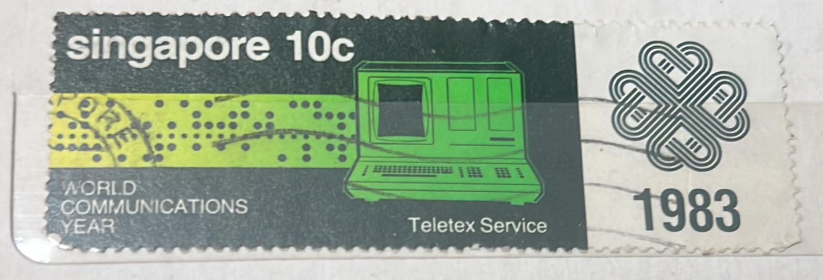 Teletax Singapore Stamp In 1983