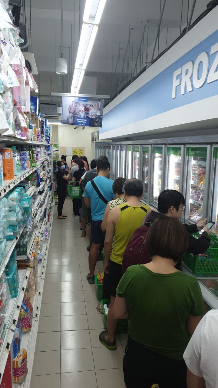 Long Queues At Supermarkets