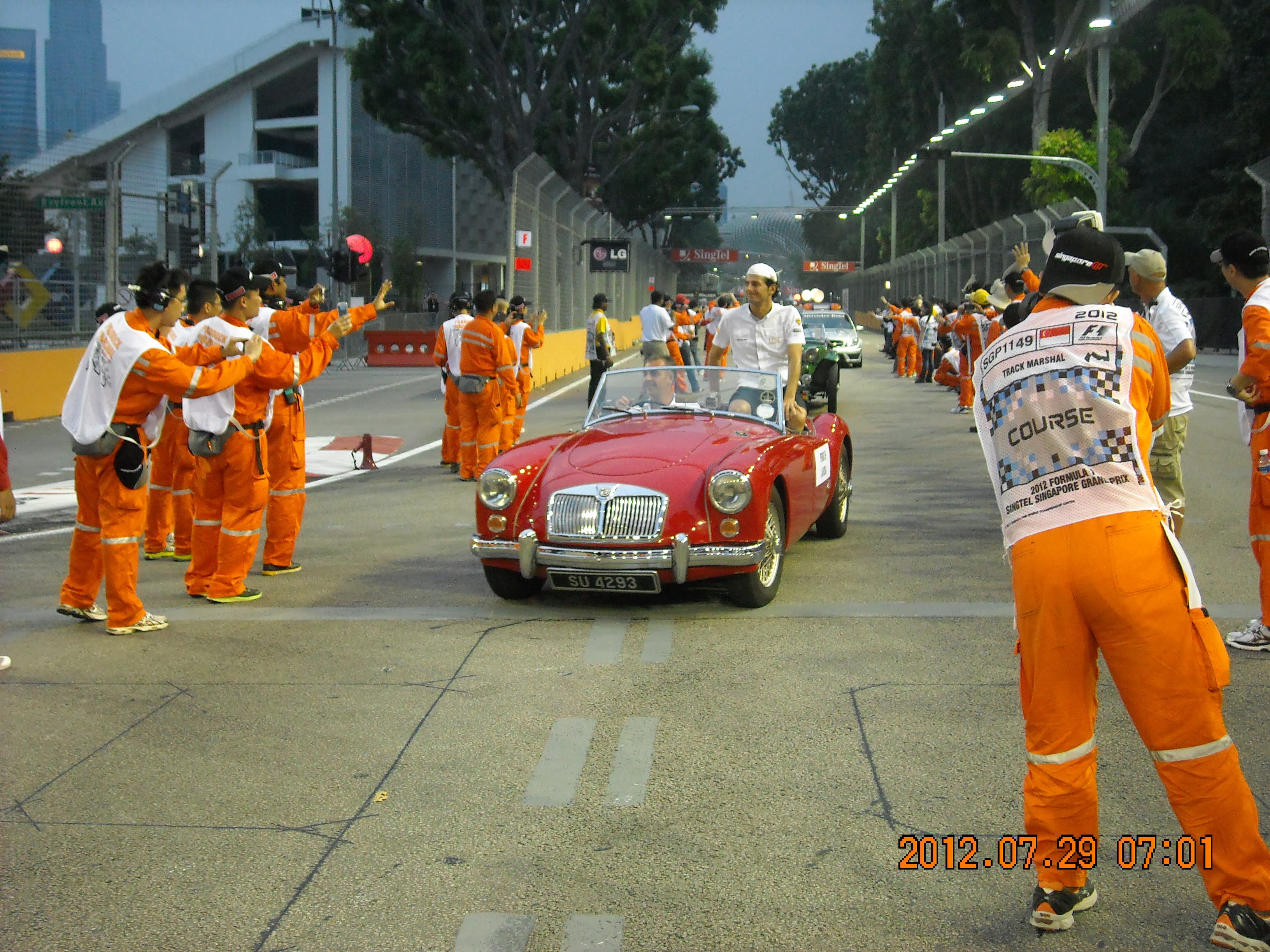 Big Lizards On Singapore's Grand Prix Race Track