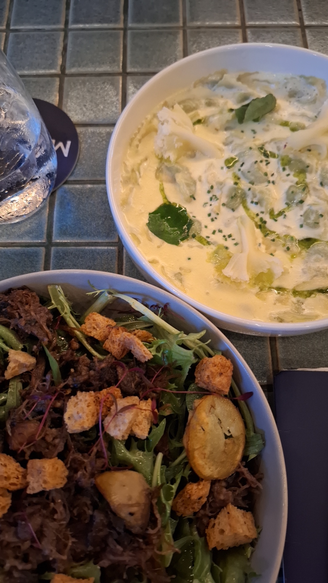 French Ravioli And Duck Confit Salad